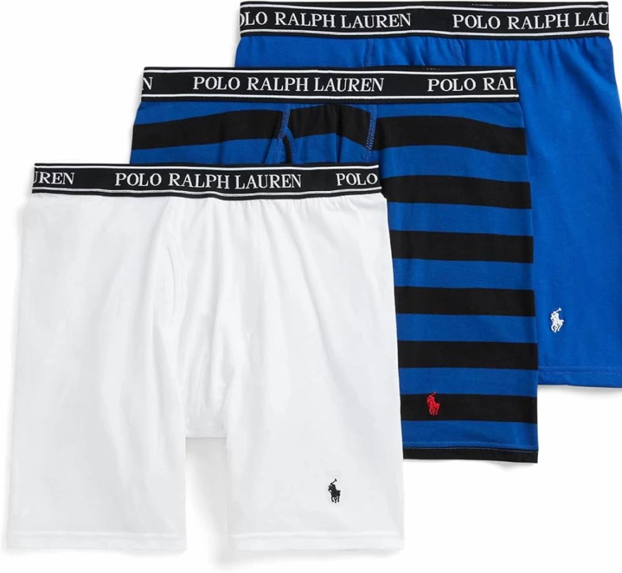 POLO RALPH LAUREN Men's Classic Fit Stretch Boxer Briefs 3-Pack - Trunks & Long Leg Options